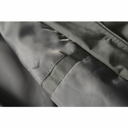 ポリエステルサテン　リブスタンドカラー　ジャケット　N1084