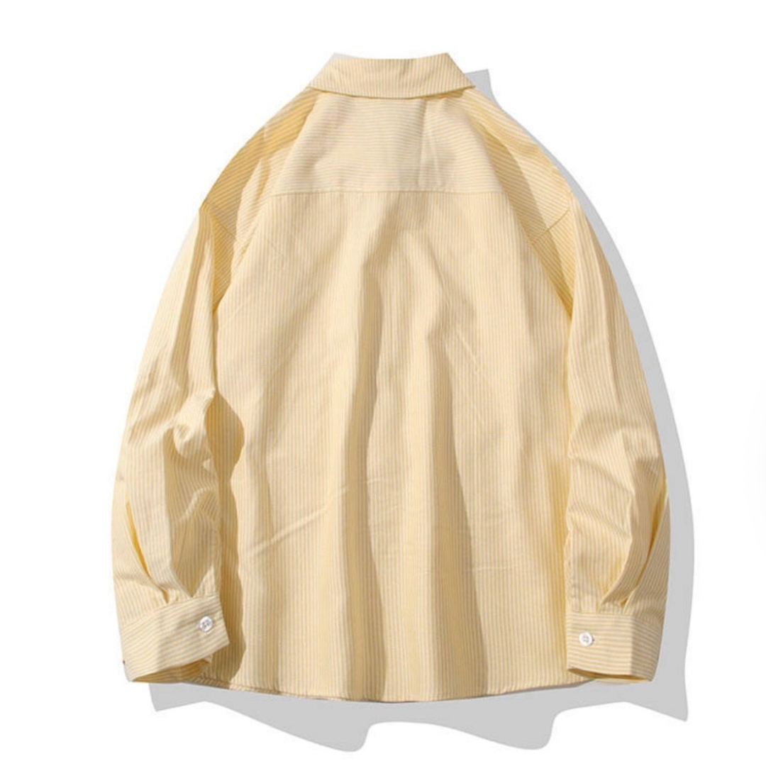 ペールストライプ　フラップポケット　シャツ　N1207