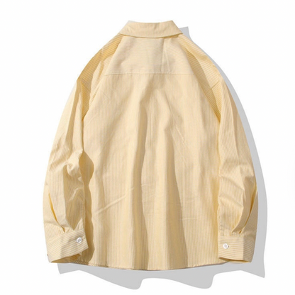 ペールストライプ　フラップポケット　シャツ　N1207