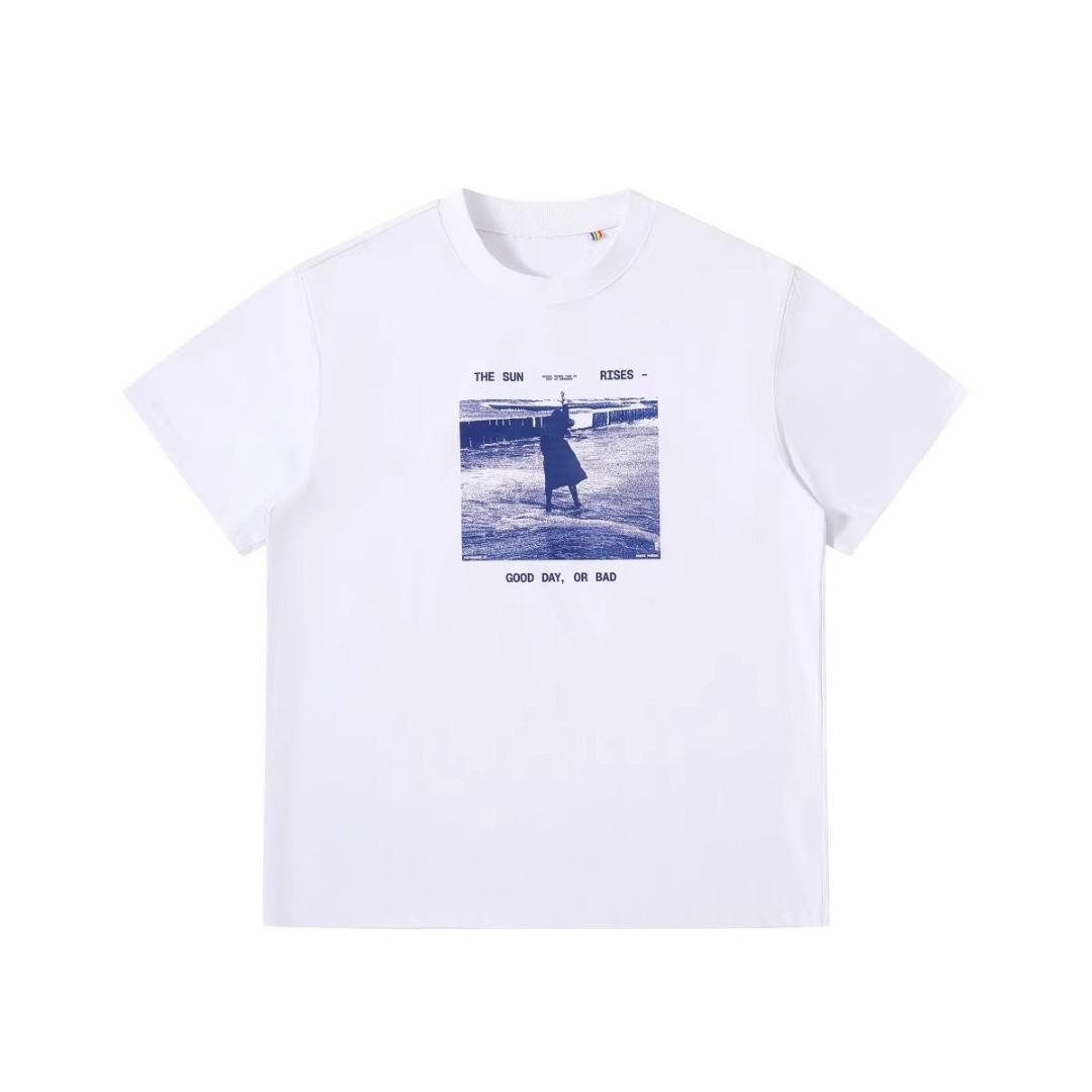 【SUN RISES】ブルーフォト　Tシャツ　N1539