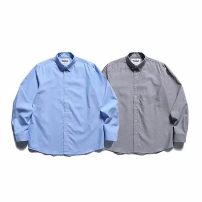 コットンポリエステル　ボタンダウンシャツ　N1229