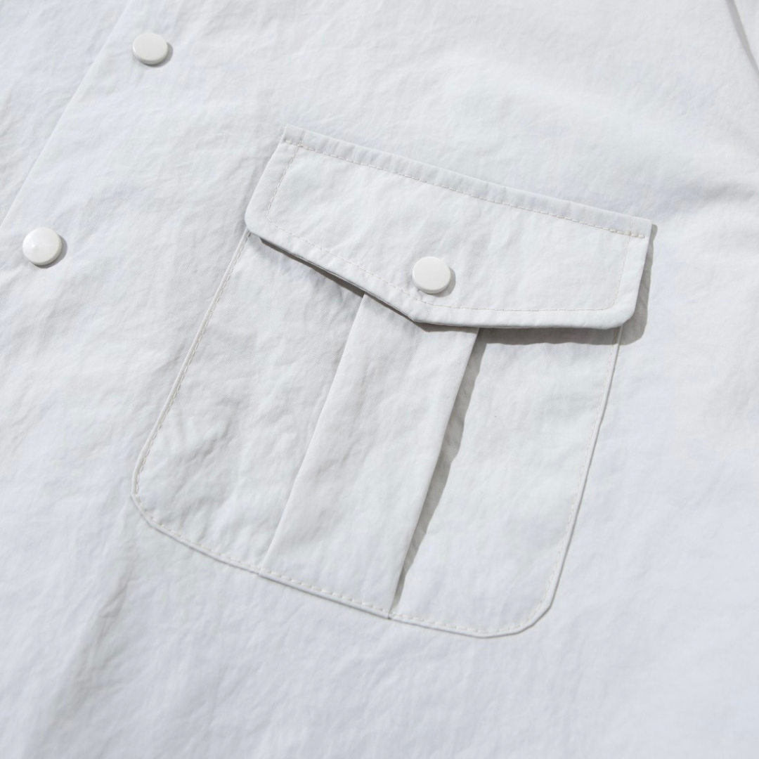 ナイロン　スナップボタン　シャツジャケット　N1236