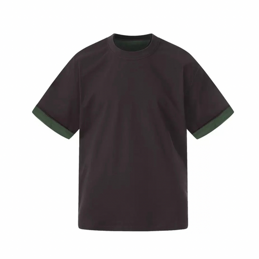コットンポリ　バイカラーヘム　Tシャツ　N1591