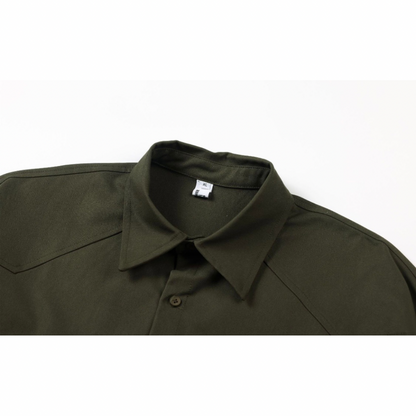 ポリエステル　ミリタリーシャツ　N1073