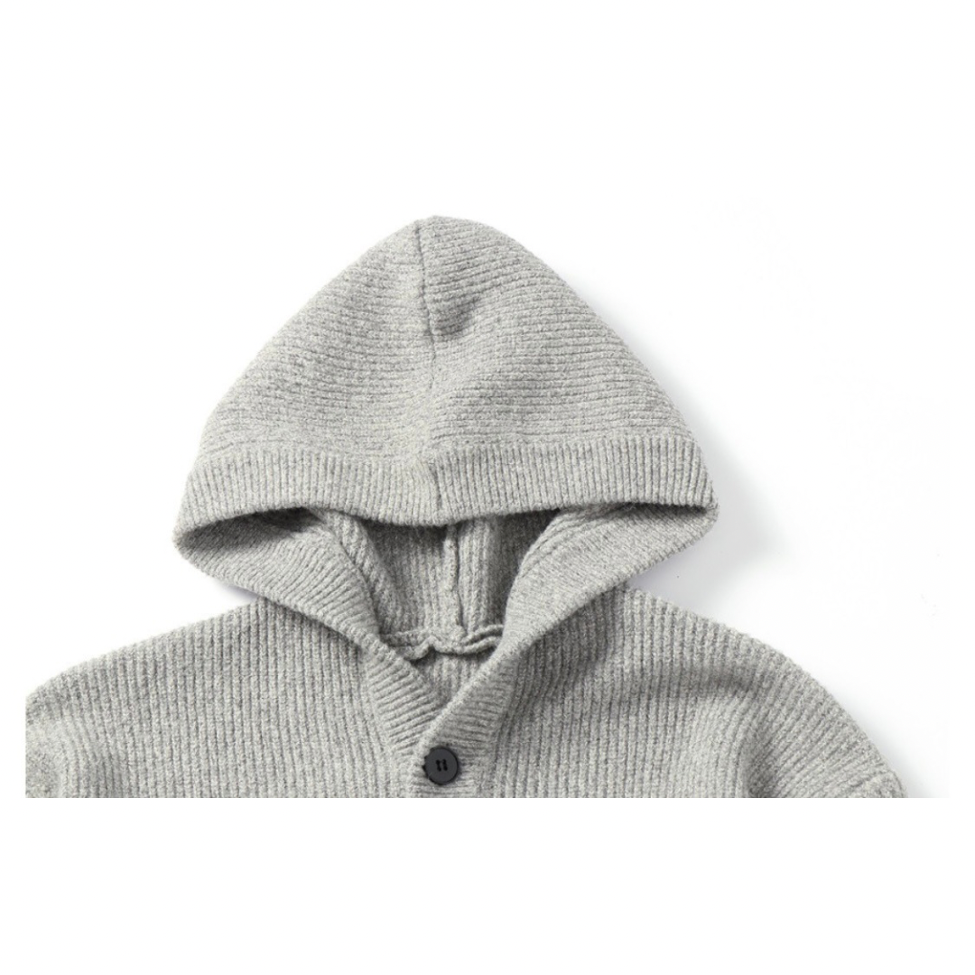 ストレッチニット　ハーフボタン　パーカー　N932