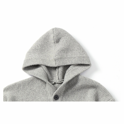 ストレッチニット　ハーフボタン　パーカー　N932