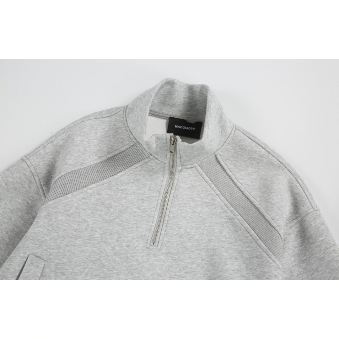 ショルダーライン　ハーフジップ　スウェット　N1265