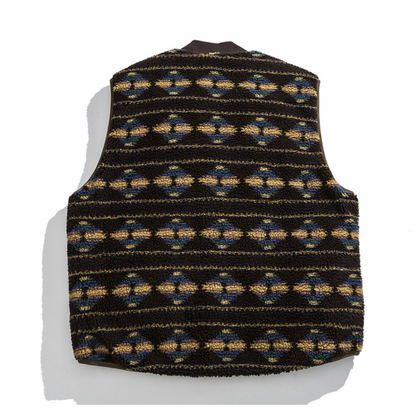 リバーシブル　ウェーブキルト＆フリース　ベスト　N819