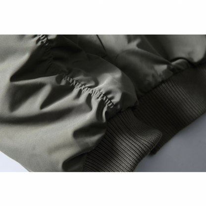 ポリエステルサテン　リブスタンドカラー　ジャケット　N1084