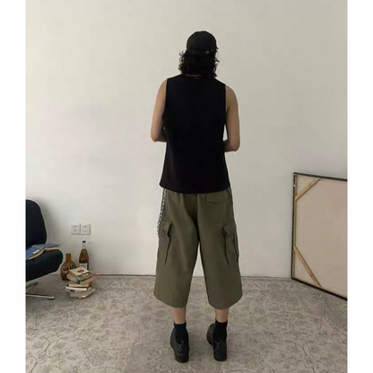 ミニヘリンボーン ワイド クロップドパンツN510