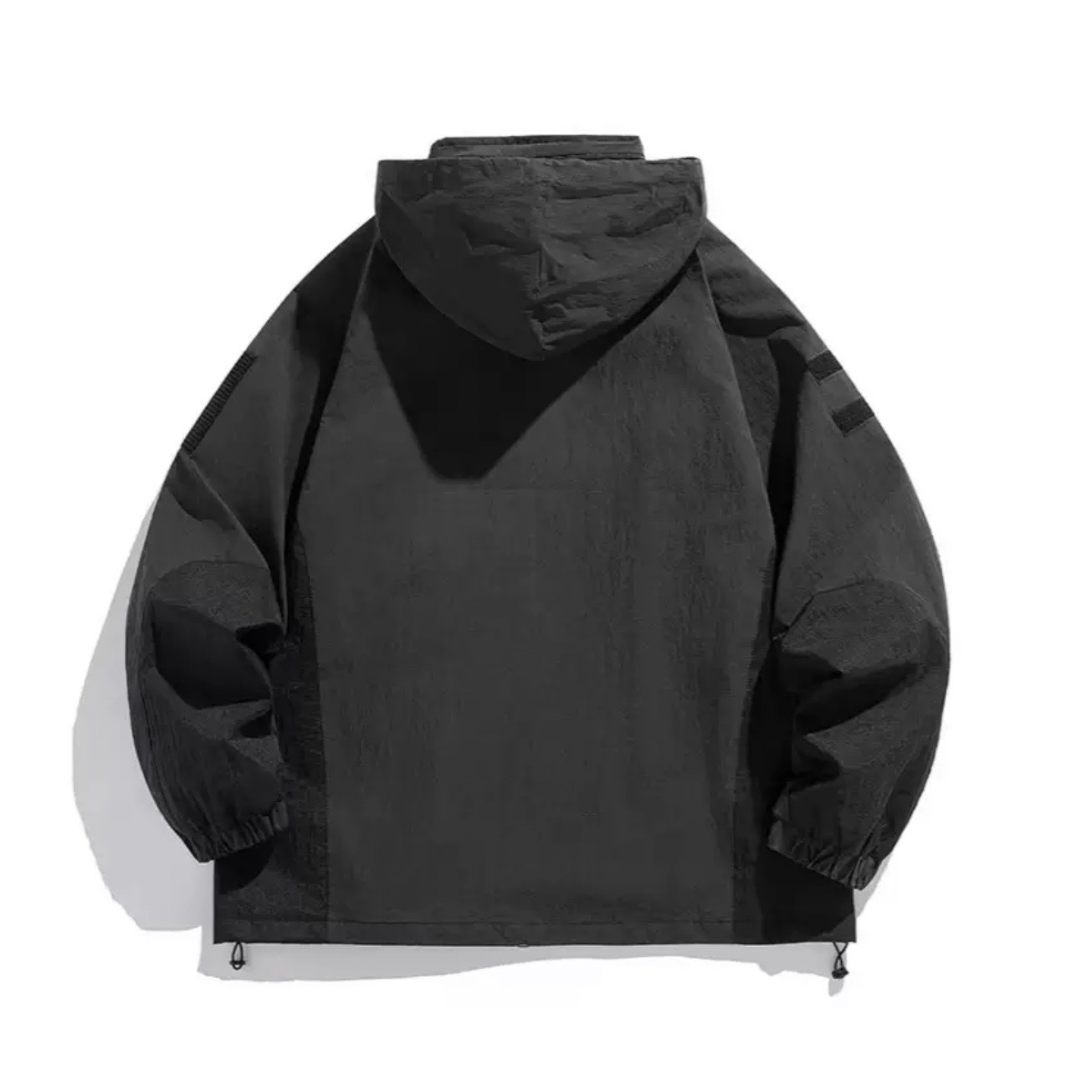 コットンナイロン　ミリタリー　フード付き　シェルジャケット　N1211