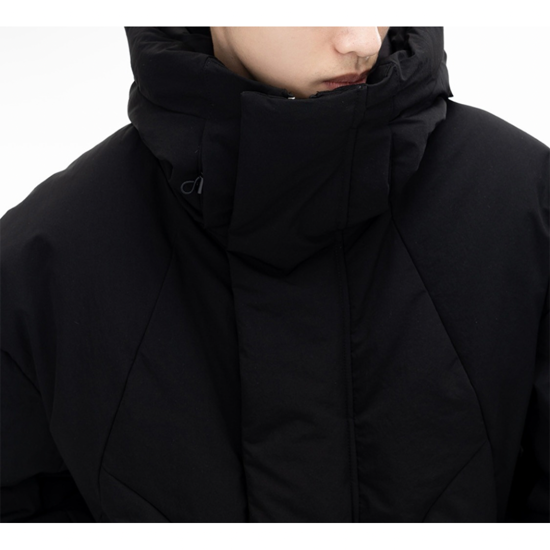 ホワイトダウン　変形パターン　フードジャケット　N915