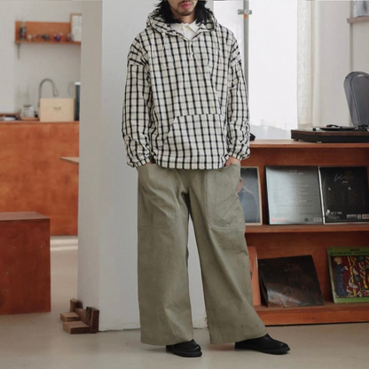 ドビーチェック　ポリエステル　アノラック　N1740