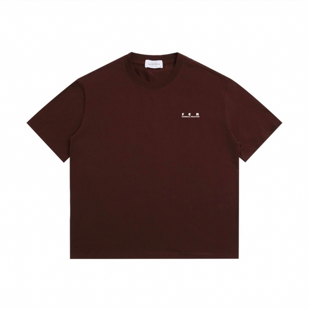 [FCR] Logo Print T-Shirt N1592 マルーンレッド