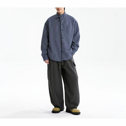 高密度ポリエステル　ワイド　カーゴパンツ　N1074