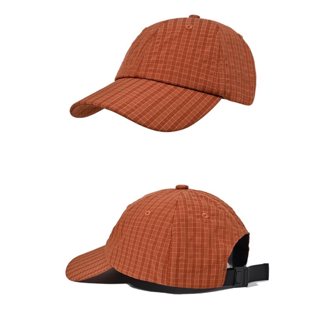 ナイロン　レトロチェック　キャップ　N1312