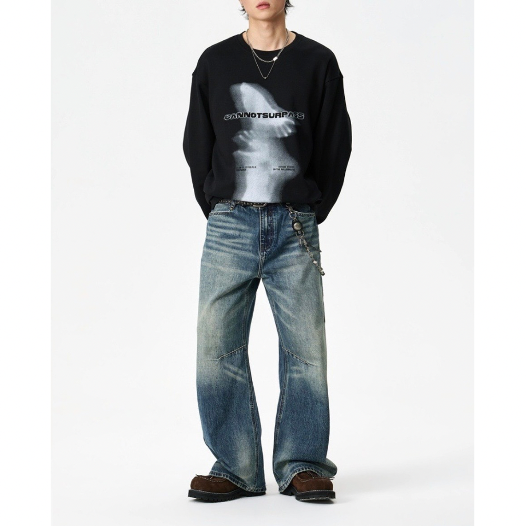 アウトフォーカス　長袖Tシャツ　　N1430
