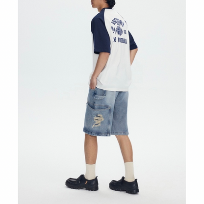 カレッジプリント　ラグランスリーブ　Tシャツ　1597