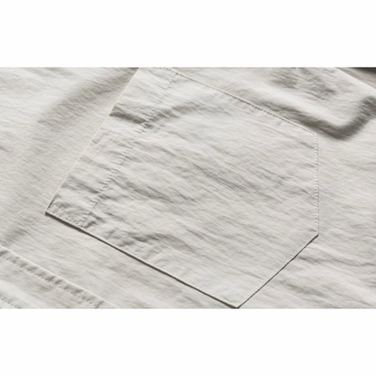 コットンナイロン　バイカラー　ポケット付き　シャツジャケット　N1235