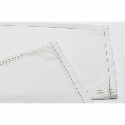 ブリーチホワイト　デニム　ワイドパンツ　N1056