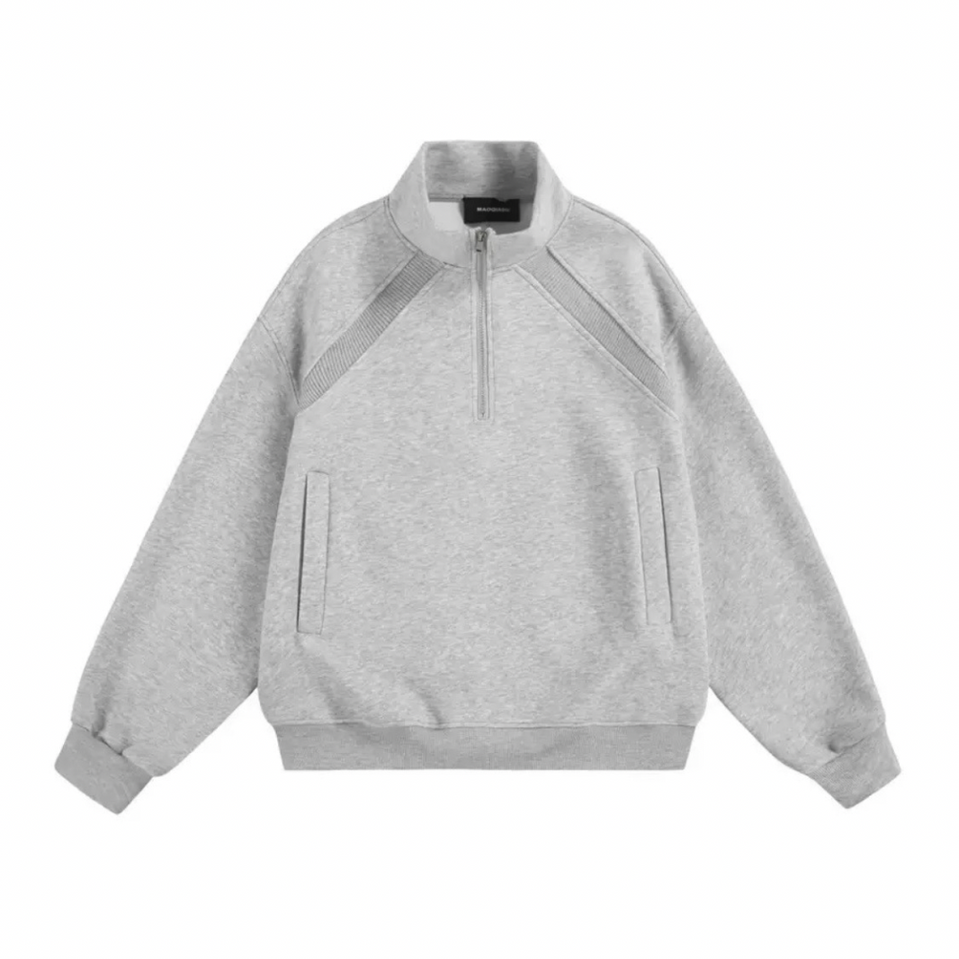 Shoulder Line Half-Zip Sweatshirt N1265 グレー