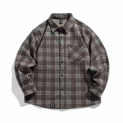 ストレッチポリ　チェック　ネルシャツ　N1216