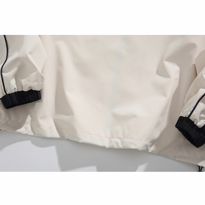 バイカラー　ポリエステル　フードジャケット　N1284