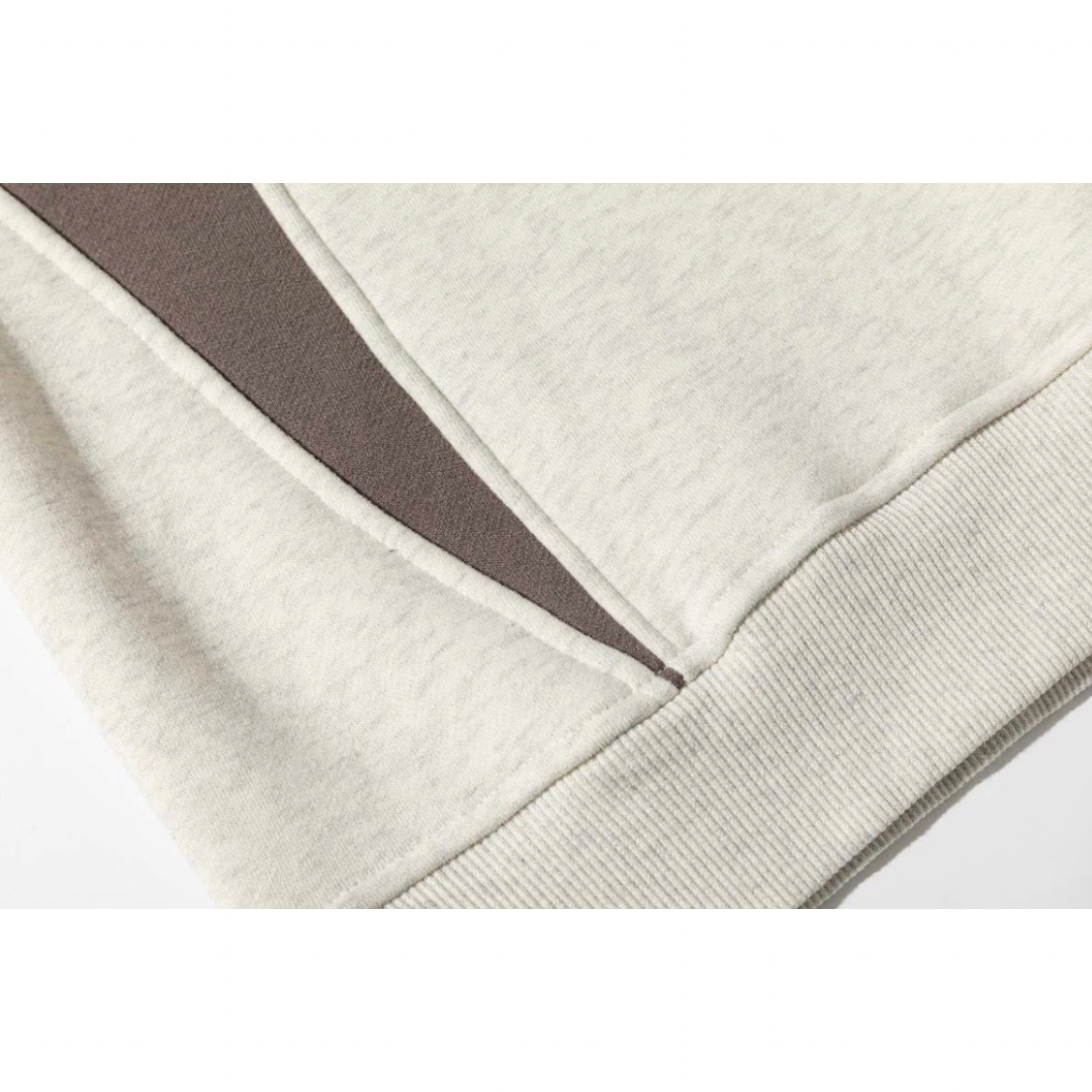 パネルカラー　クルーネックスウェット　N1239