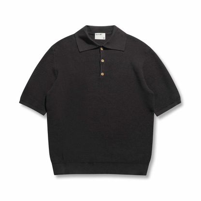 ワッフルニット　ポロシャツ　N359