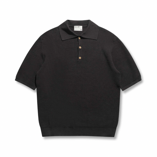 ワッフルニット　ポロシャツ　N359