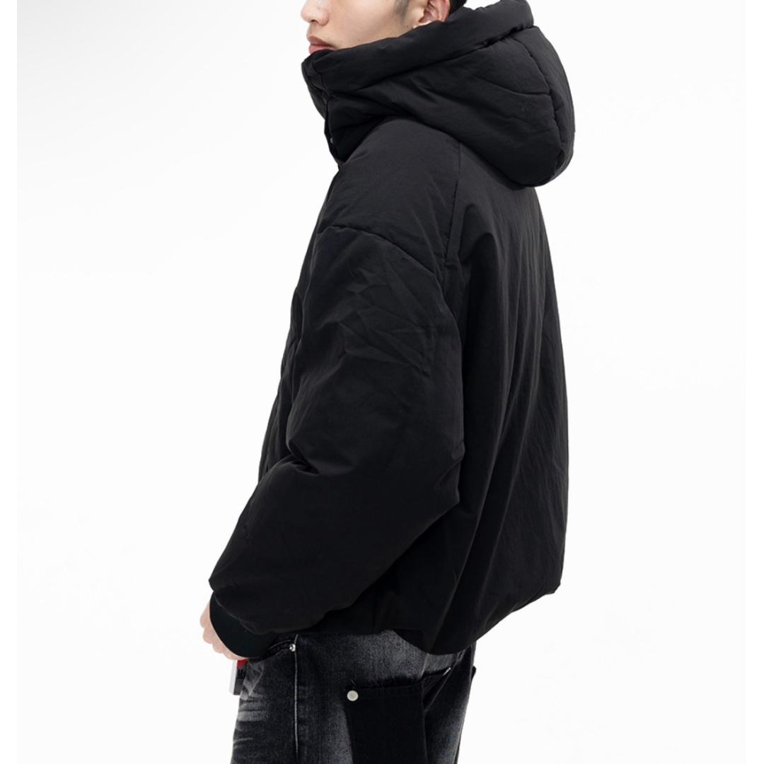 ホワイトダウン　変形パターン　フードジャケット　N915