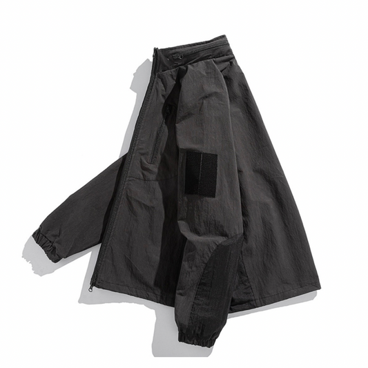 コットンナイロン　ミリタリー　フード付き　シェルジャケット　N1211