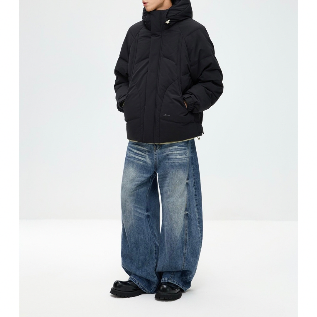 ダウン　ハイネックフード　ジャケット　N954