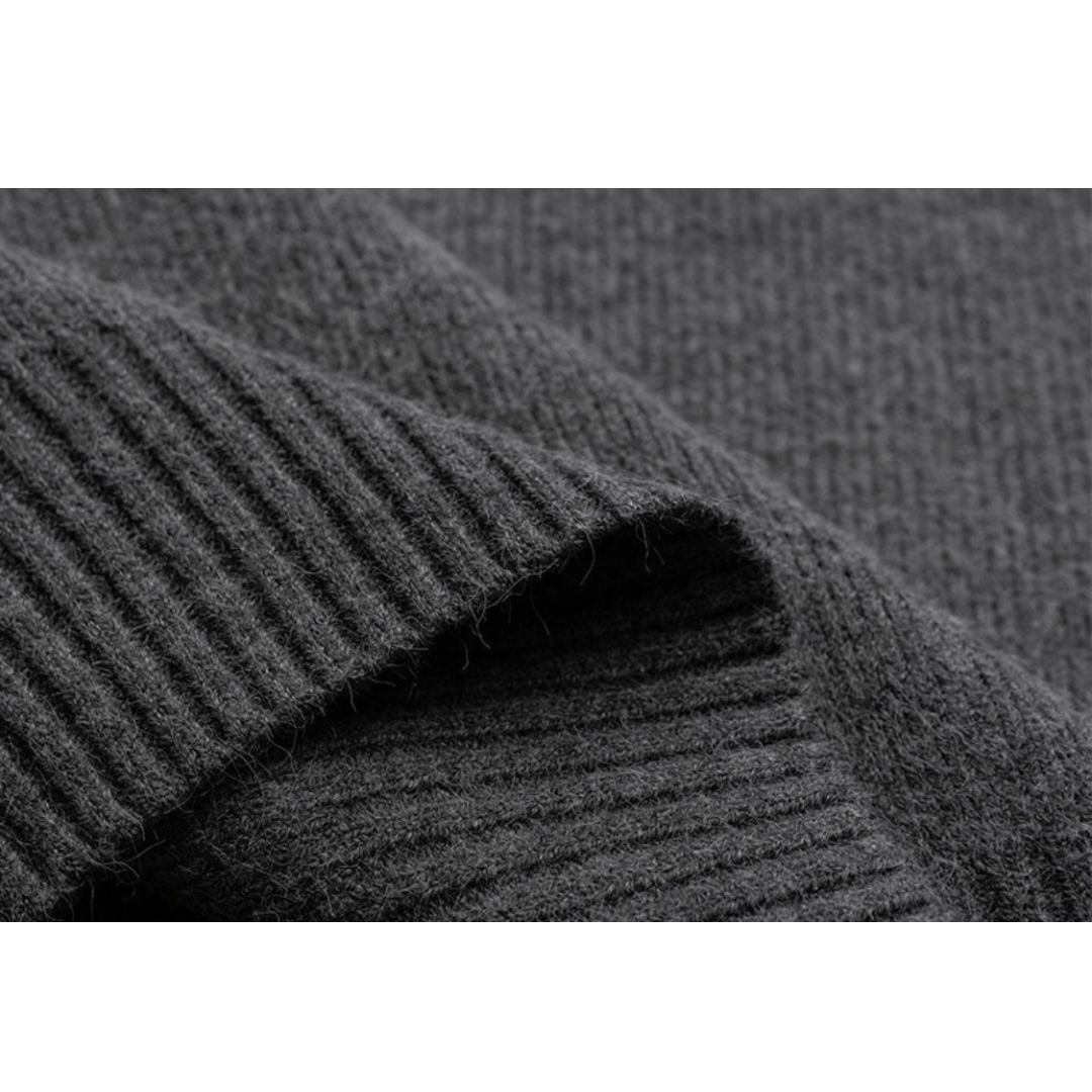 リブニット　クルーネック　カーディガン　N984