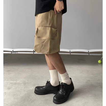ベルテッド　ユーティリティ　ワイド　ショートパンツ　N284