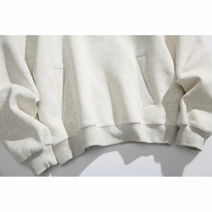 ハーフボタン　スウェット　フードプルオーバー　N1069