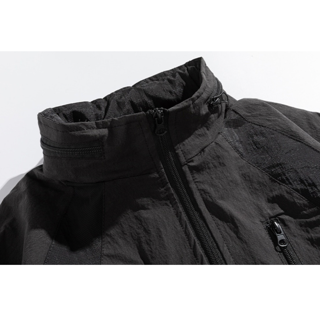 コットンナイロン　ミリタリー　フード付き　シェルジャケット　N1211