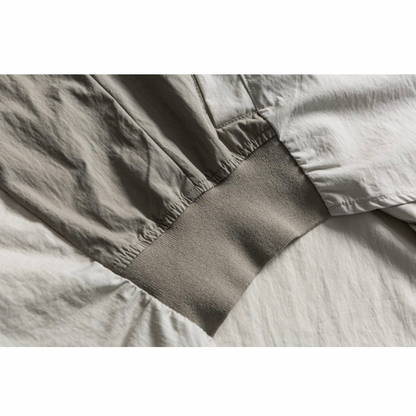 コットンナイロン　バイカラー　ポケット付き　シャツジャケット　N1235