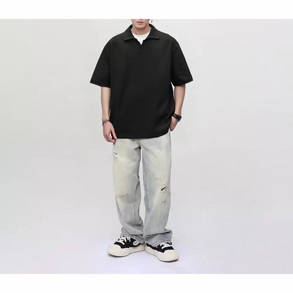 Slub Pile Skipper Polo Shirt N387