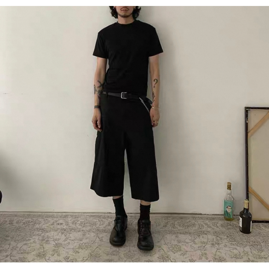 ミニヘリンボーン ワイド クロップドパンツN510