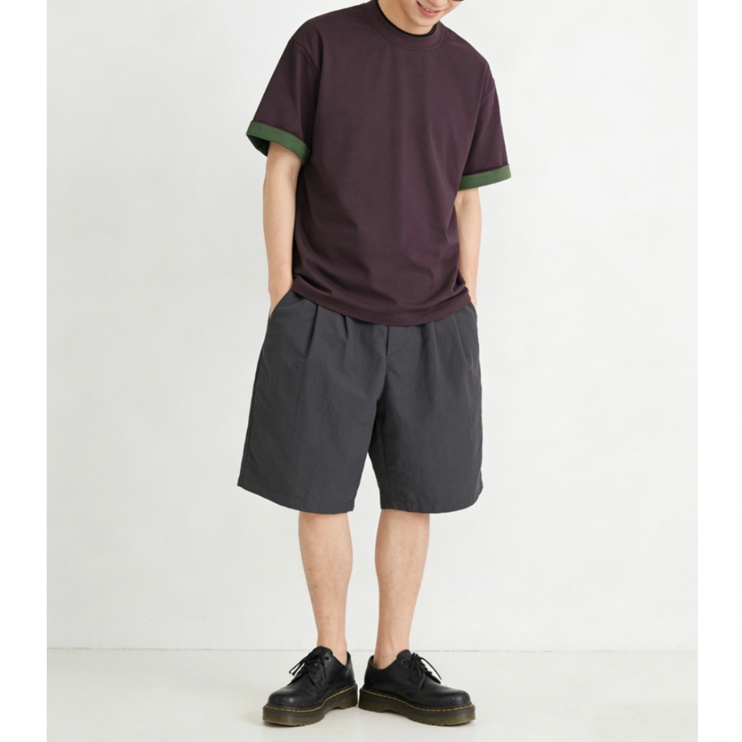 コットンポリ　バイカラーヘム　Tシャツ　N1591