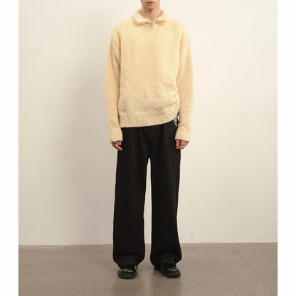 ブークレ　ハーフジップ　ニット　N931