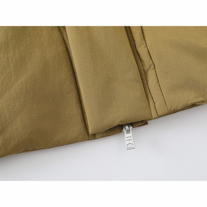 ホワイトダウン　変形パターン　フードジャケット　N915