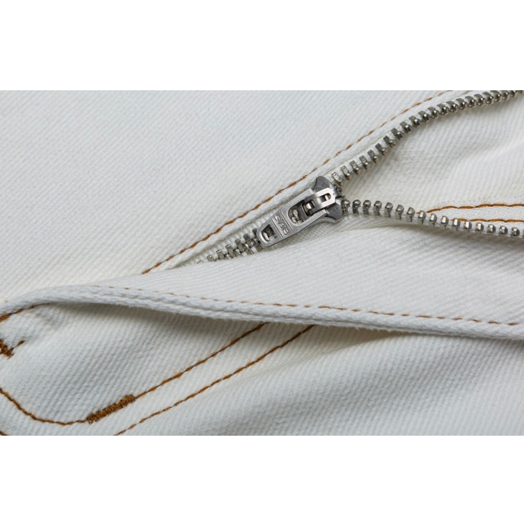 ブリーチホワイト　デニム　ワイドパンツ　N1056