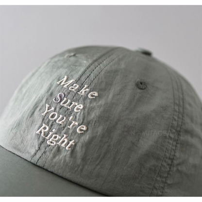 [Make sure you're right] 6 panel cap N476