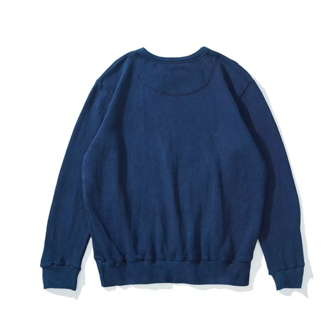 インディゴ染料め　クルーネックスウェット　N1321