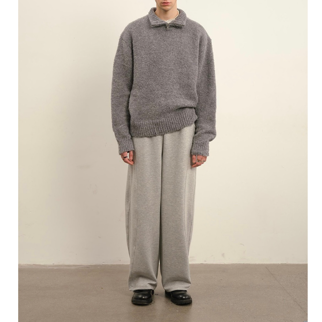 ブークレ　ハーフジップ　ニット　N931