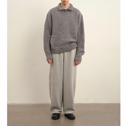 ブークレ　ハーフジップ　ニット　N931