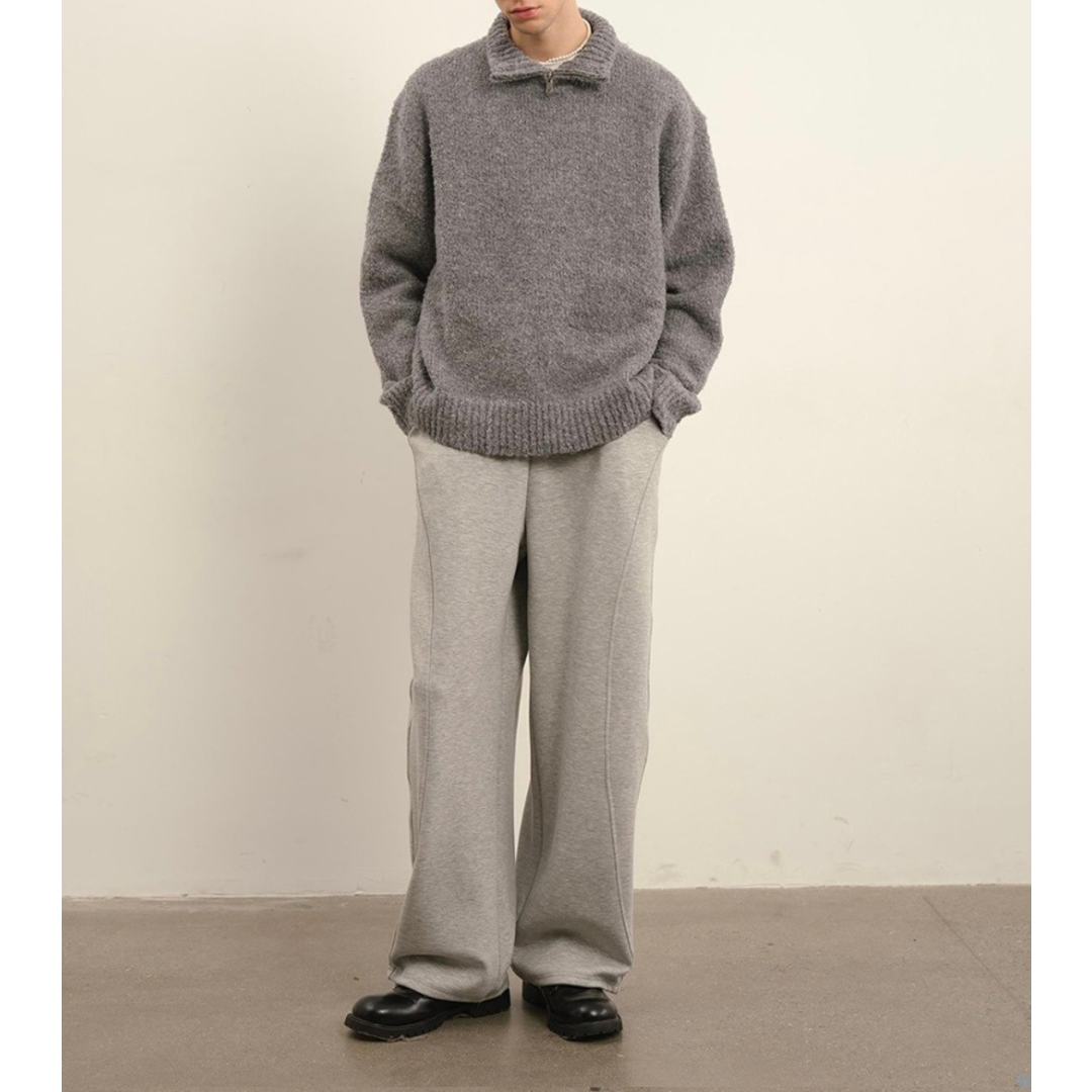 ブークレ　ハーフジップ　ニット　N931