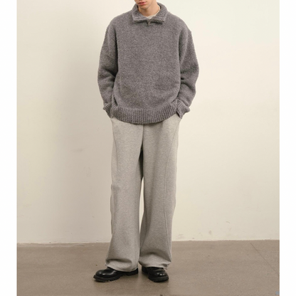 ブークレ　ハーフジップ　ニット　N931